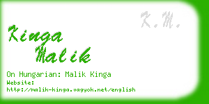 kinga malik business card